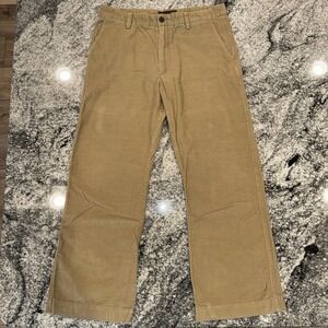Banana Republic Corduroy Straight Mens Pants 33x30 Tan 100% Cotton #935